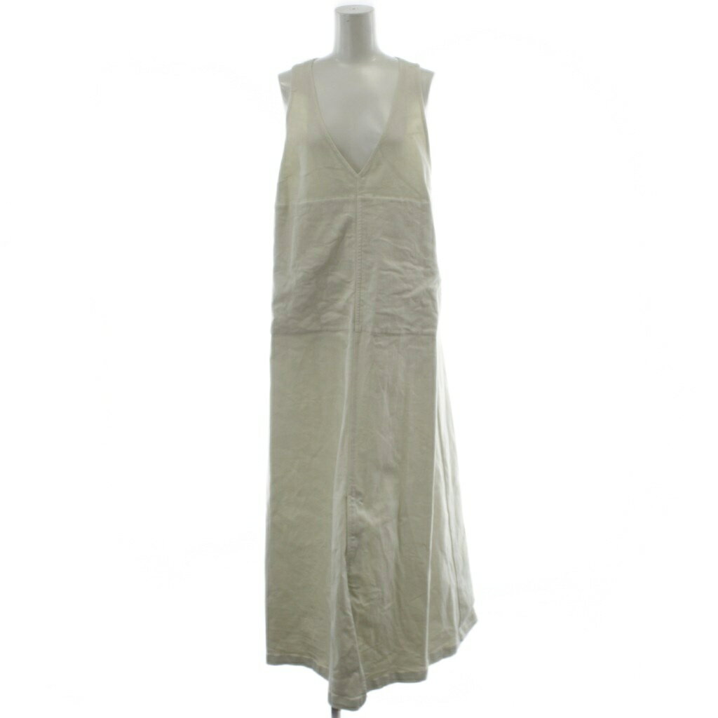 【中古】レイチェルコーミー Rachel Comey 22SS ジャンパースカート ワンピース 4 アイボリー Vネック ノースリーブ ロング丈 /GG レディース 【ベクトル 古着】 260402