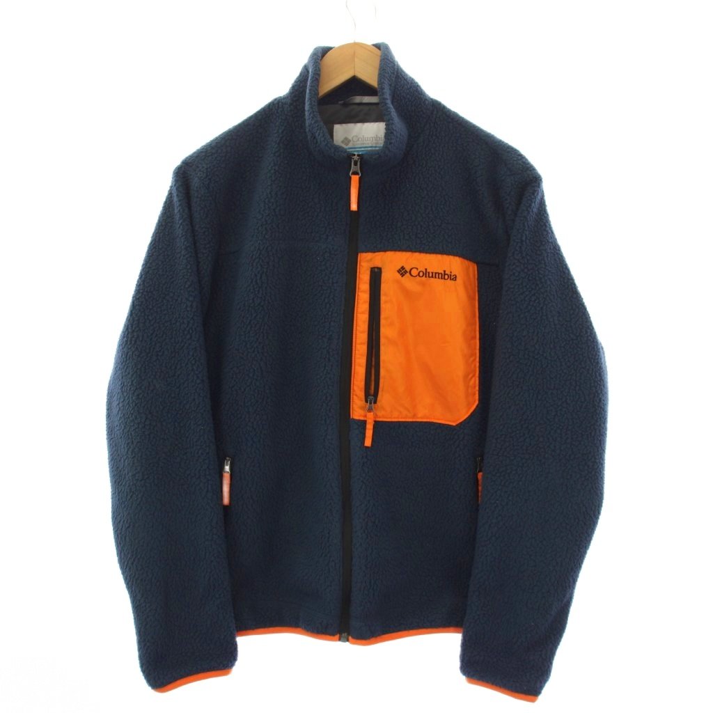 樂天商城 - 【中古】コロンビア Columbia フリースジャケット ボア ジップアップ M 紺 219PM1614 /KH メンズ 【ベクトル 古着】 260405