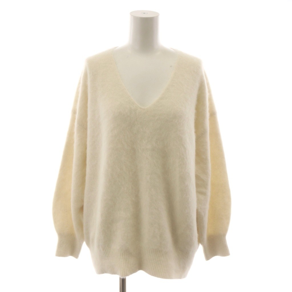 樂天商城 - 【中古】ラウンジドレス ガリャルダガランテ Loungedress GALLARDAGALANTE FURカシミヤVニット セーター ウール F アイボリー 長袖 /RR レディース 【ベクトル 古着】 260401
