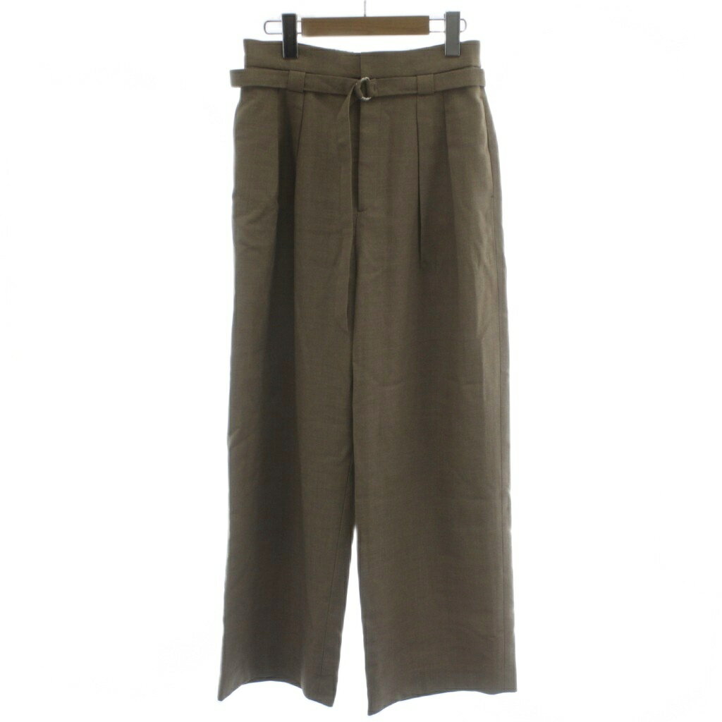 Long Pants - 【中古】グリーンレーベルリラクシング ユナイテッドアローズ green label relaxing ワイドパンツ ウール 38 ベージュ 無地 フルレングス /GG ■MA レディース 【ベクトル 古着】 260401