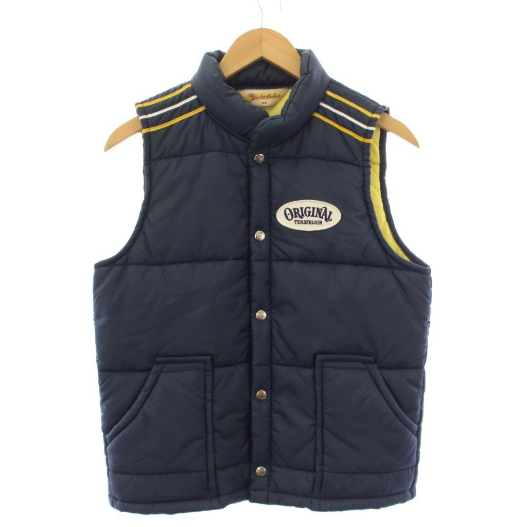 【中古】テンダーロイン TENDERLOIN T-NRA RACING VEST 中綿ベスト XS 紺 /KH メンズ 【ベクトル 古着】 260412