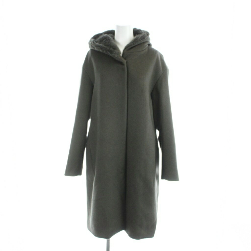 【中古】デプレ DES PRES トゥモローランド 18AW コート 36 カーキ フード フェイクファー付き 長袖 /AP レディース 【ベクトル 古着】..