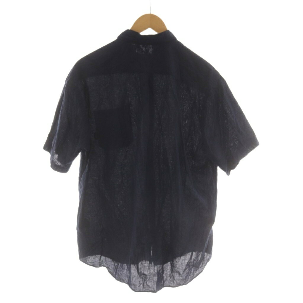 【中古】エディーバウアー EDDIE BAUER カジュアルシャツ ワイシャツ XXL 紺 ネイビー 半袖 ボタンダウン /RR メンズ 【ベクトル 古着】 260403 2