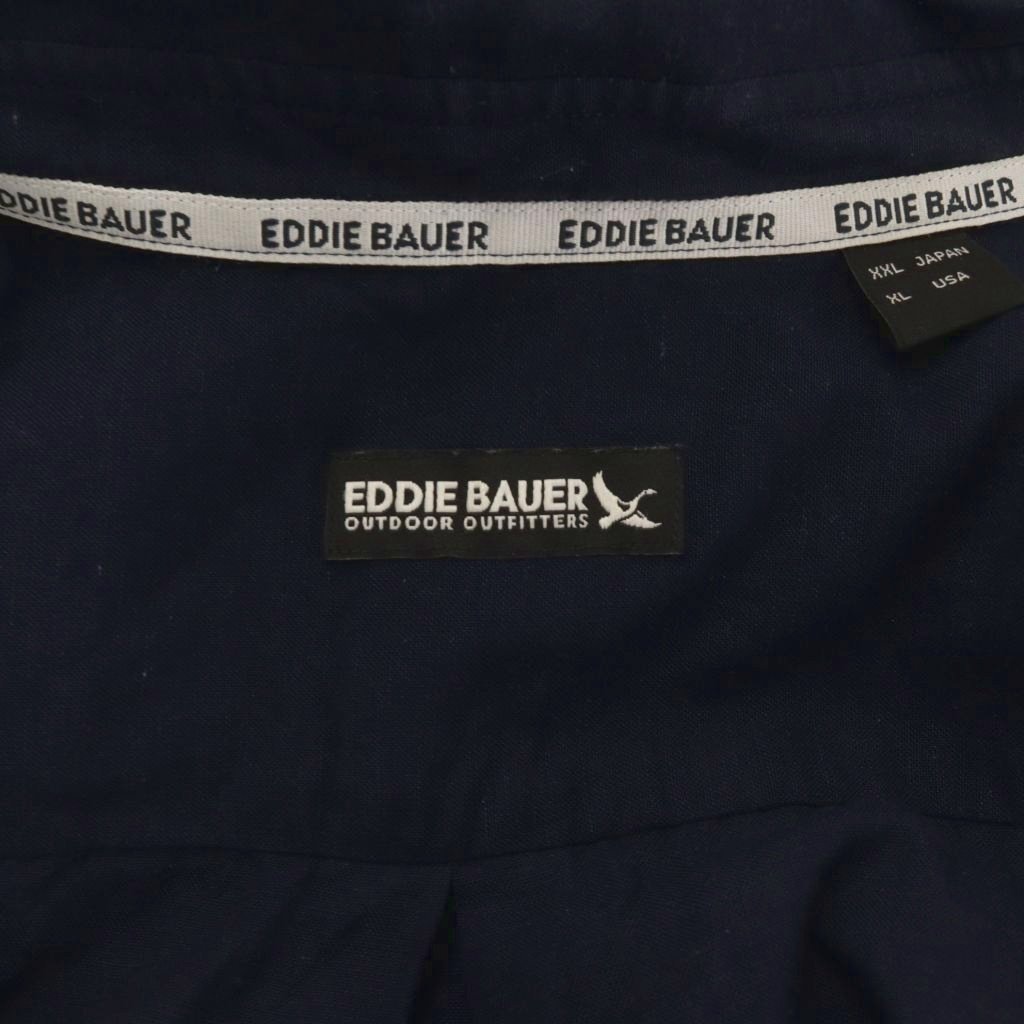 【中古】エディーバウアー EDDIE BAUER カジュアルシャツ ワイシャツ XXL 紺 ネイビー 半袖 ボタンダウン /RR メンズ 【ベクトル 古着】 260403 3