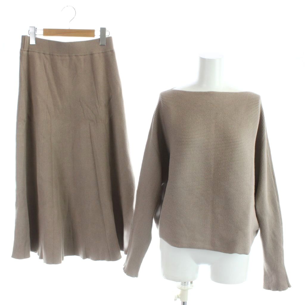 【中古】ミラオーウェン Mila Owen セットアップ ニット フレアスカート 0 ベージュ リブ 長袖 /AP レディース 【ベクトル 古着】 260411 auc-vector-20861130 ブランド古着の買取販売ベクトル パッケージ画像
