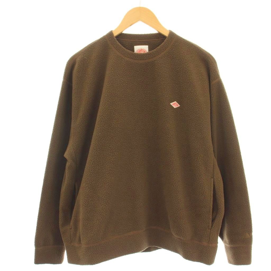 Collaboration - 【中古】ダントン DANTON POL POLARTEC THERMAL PRO SWEAT PULLOVER ボア フリース スウェット トレーナー 38 茶 ブラウン DT-C0268 /☆G メンズ 【ベクトル 古着】 260408