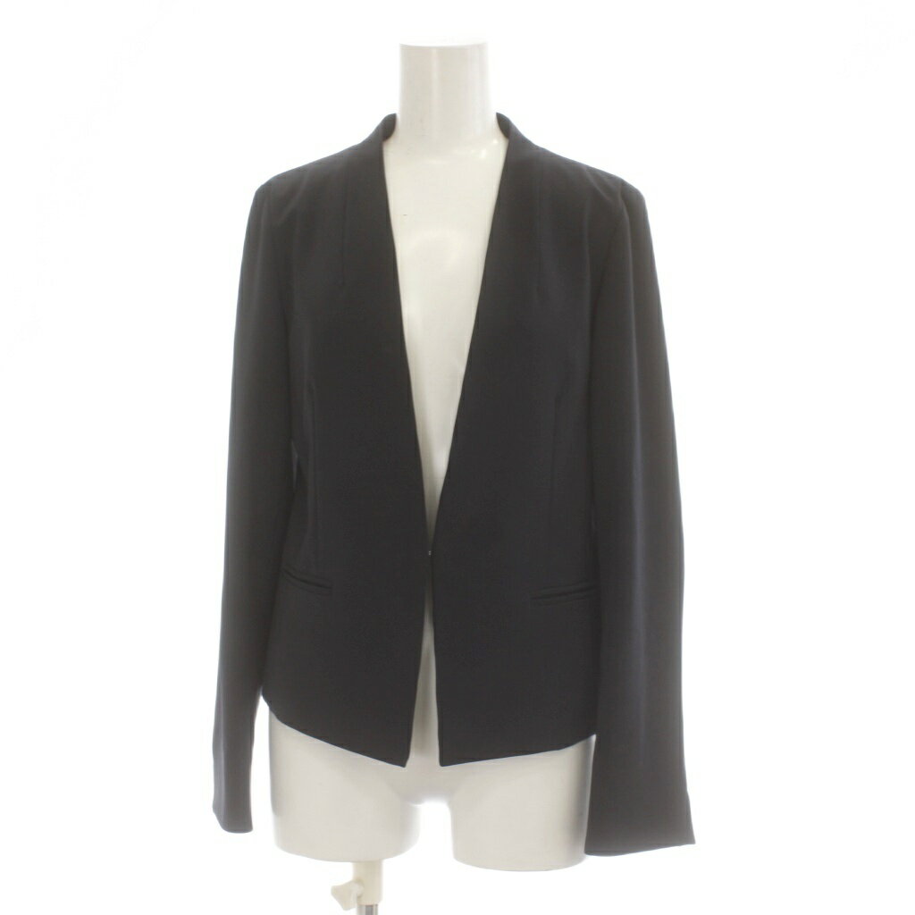 【中古】TONAL トナール セットアップ ジャケット スカート ひざ丈 36 紺 ネイビー ノーカラー 長袖 /GP レディース 【ベクトル 古着】 260407 2