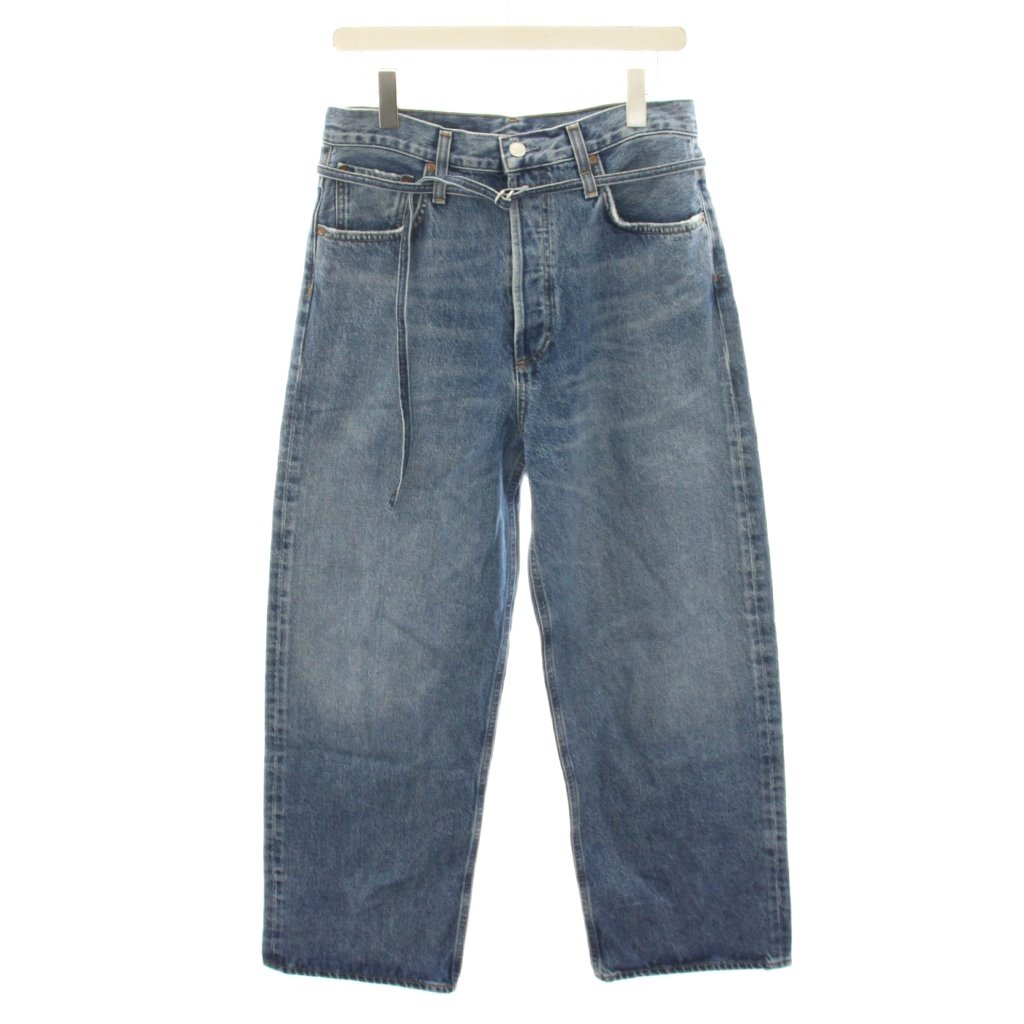 [중고] 에골드 이 AGOLDE 25SS 에미 진 EMMI JEAN 데님 팬츠 청바지 버튼 플라이 벨트 25 하늘색 라이트 블루 25030923001810 /YT 레이디스 [벡터 헌옷] 260406