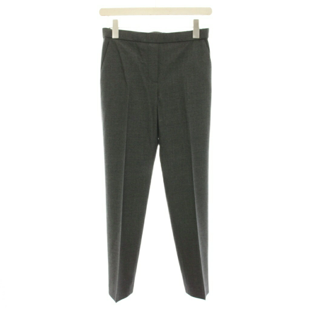 セオリー Theory 20AW LIGHT SAXONY2 TREECA PULL ON L テーパードパンツ イージー スラックス ウール スリム 2 グレー 01-0306421-040-702 /HN レディース  260413
