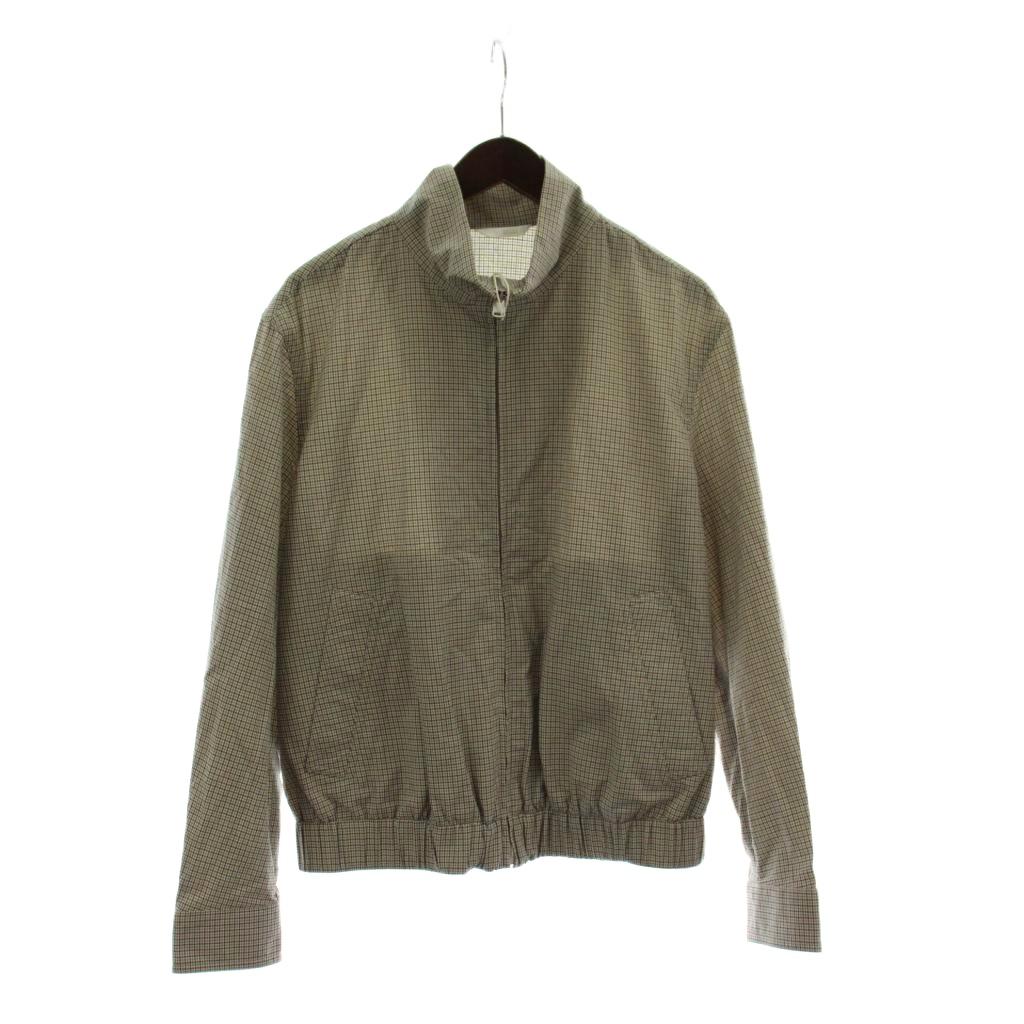 【中古】未使用品 ザラ ZARA ジャケット ブルゾン S グレー チェック柄 長袖 スタンドカラー /RK レディース 【ベクトル 古着】 260413
