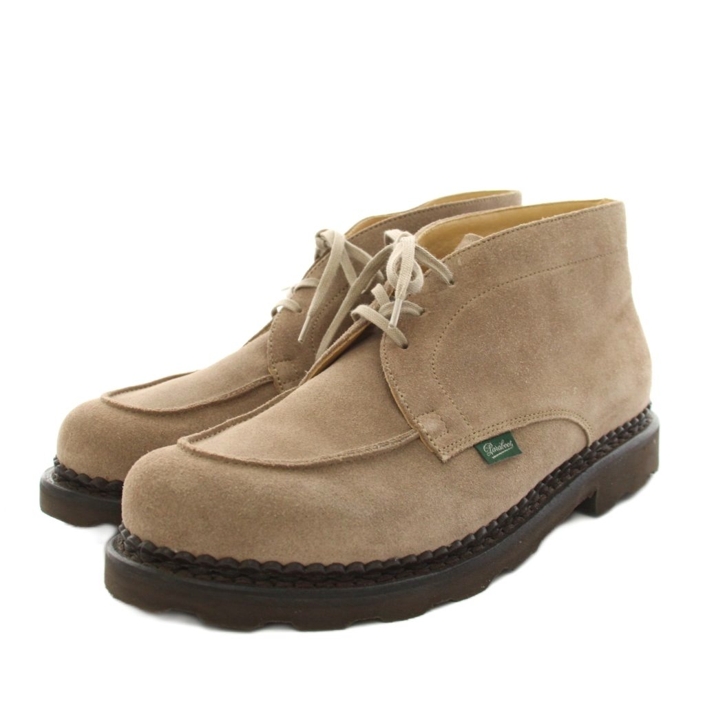 【中古】パラブーツ Paraboot チャッカ/マルシェ CHUKKA/MARCHE チャッカブーツ スエード 8.5 グレージュ 208437 /YT メンズ 【ベクトル 古着】 260413