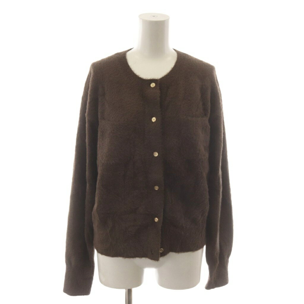 樂天商城 - 【中古】グリーンレーベルリラクシング ユナイテッドアローズ green label relaxing フラッフフェザーヤーンニットカーディガン 茶 ブラウン 長袖 /RR レディース 【ベクトル 古着】 260413