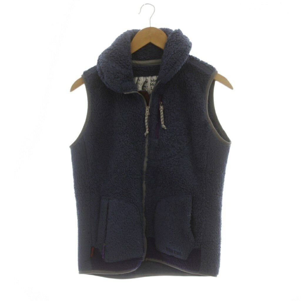 【中古】マーモット MARMOT ベスト L 紺 ハイネック ジップアップ ボア /JP レディ...