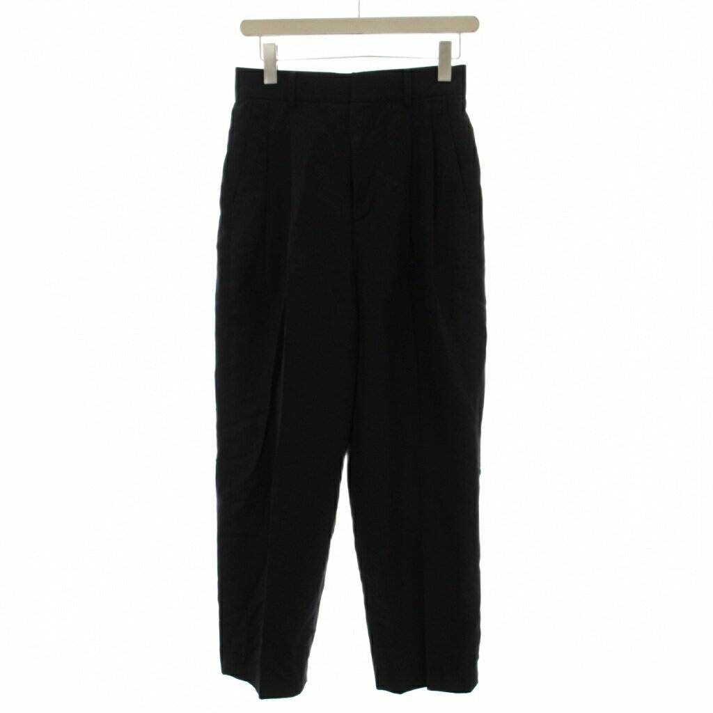 乐天商城 - 【中古】ユナイテッドアローズ UNITED ARROWS テーパードパンツ 38 黒 ブラック 無地 フルレングス /LP レディース 【ベクトル 古着】 260415