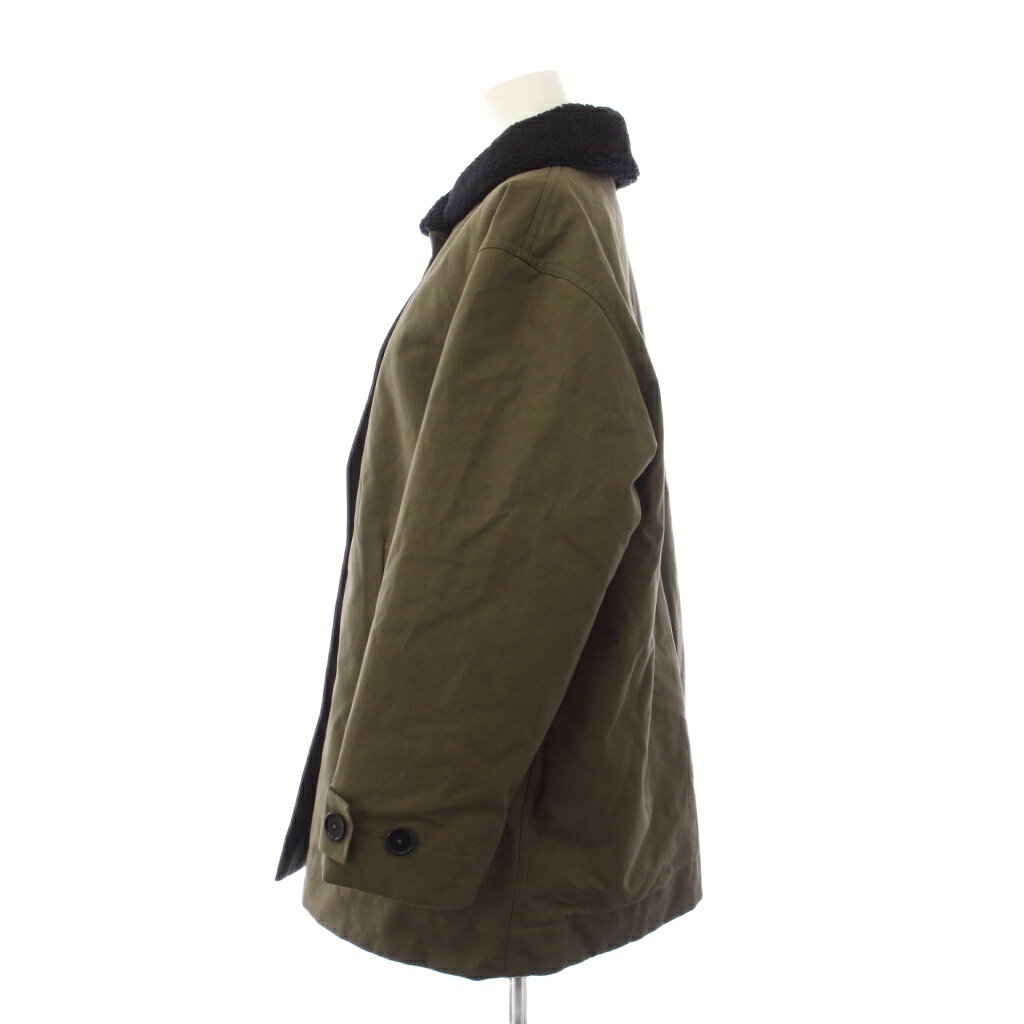 【中古】マーガレットハウエル MHL. 25FW DRY COTTON CANVAS COAT コート ミドル丈 衿ボア アウター 1 カーキ 5955210201 /AN25 レディース 【ベクトル 古着】 260417 auc-vector-20876986 ブランド古着の買取販売ベクトル サンプル画像2