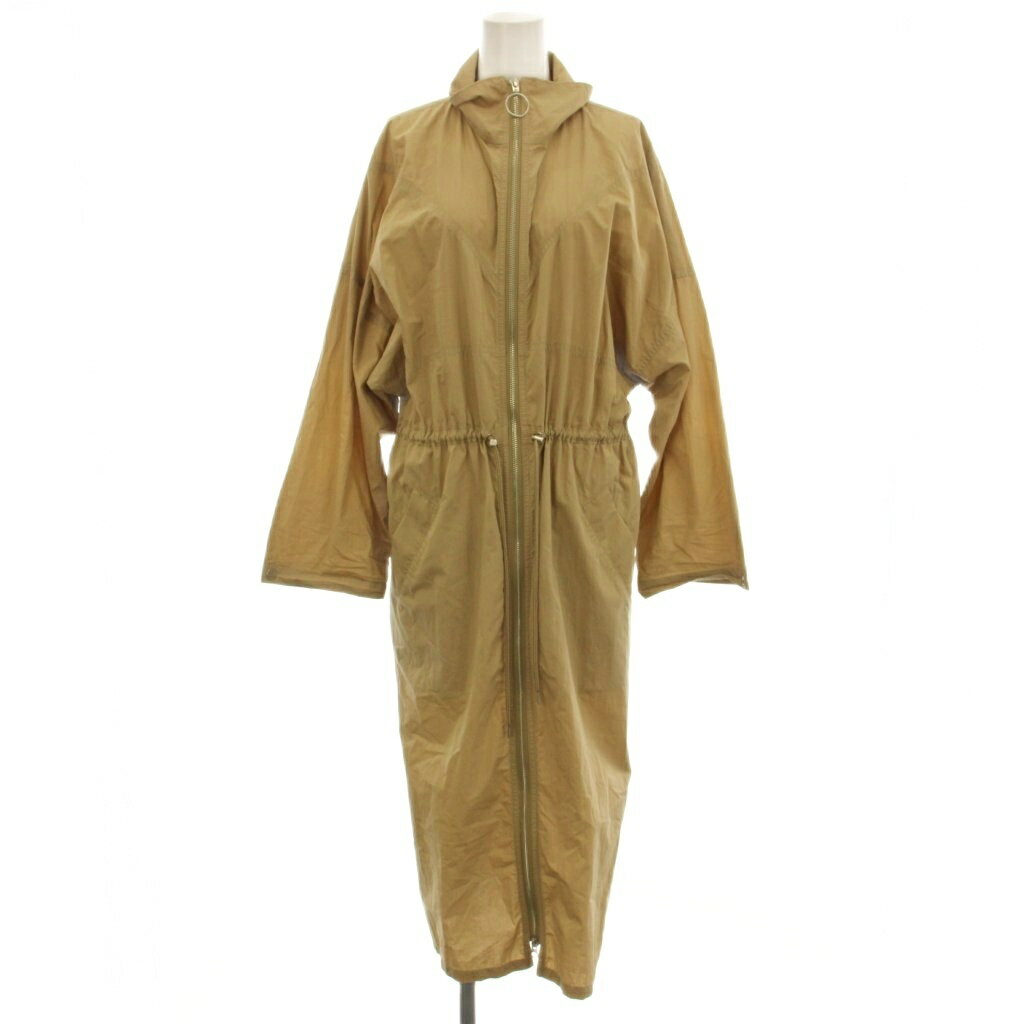 【中古】ルシェルブルー LE CIEL BLEU 19AW スプリングコート ジップアップ ナイロン コート ロング 36 ベージュ 21A65209 /☆G レディース 【ベクトル 古着】 260415