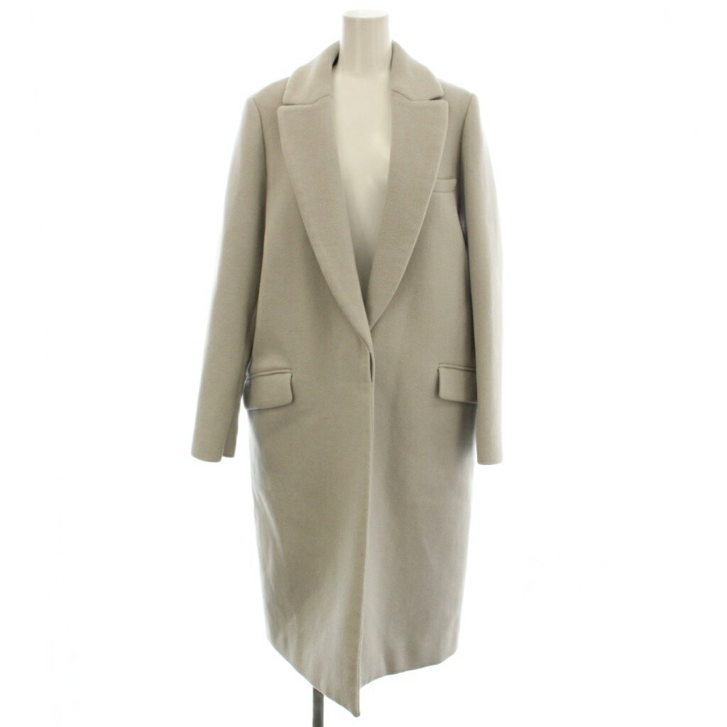 【中古】ルシェルブルー LE CIEL BLEU 18AW チェスターコート ウール ロング コート 36 グレー 20A69507 /☆G レディース 【ベクトル 古着】 260415