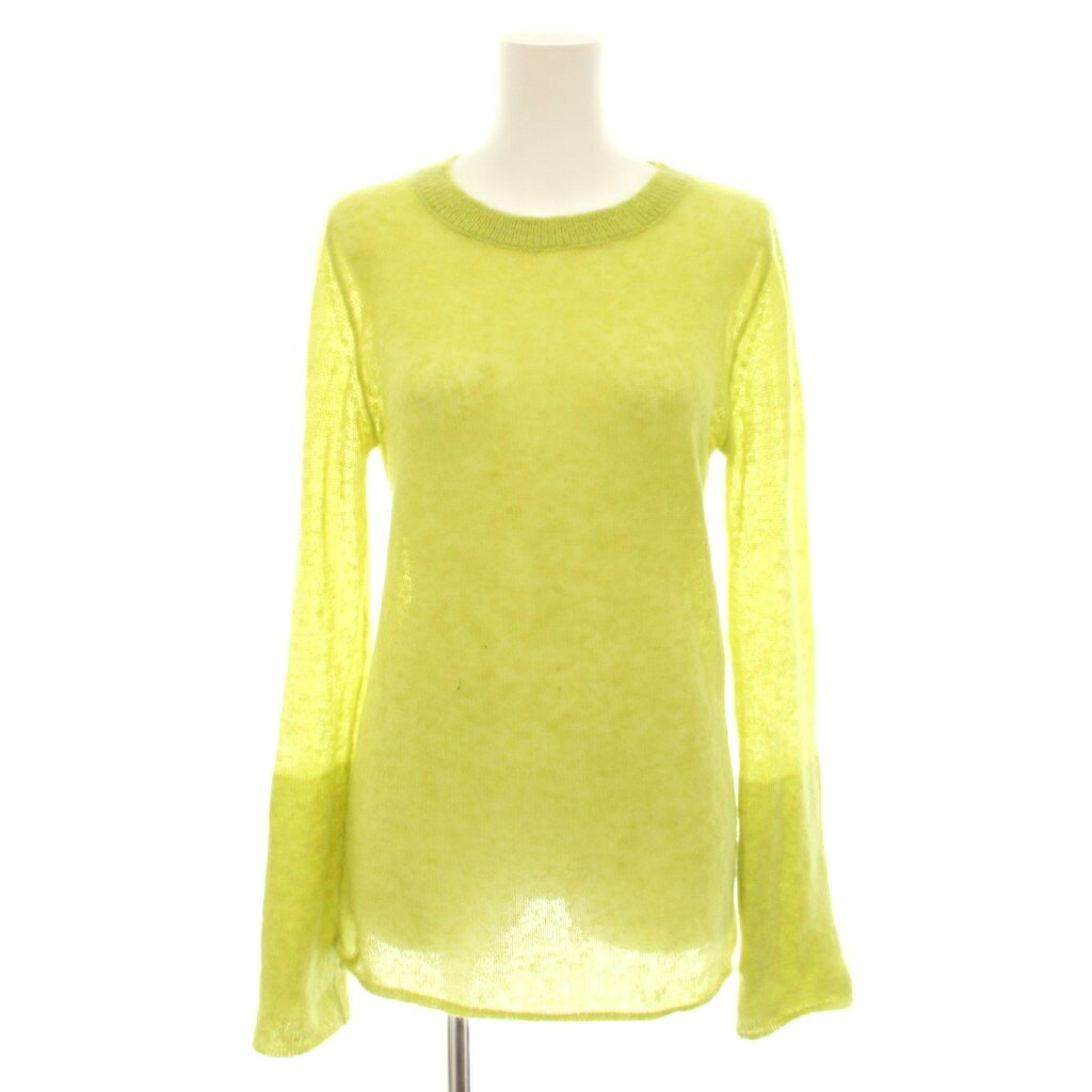 クラネ CLANE 24AW グラデーションスリーブモヘヤニットトップス GRADATION SLEEVE MOHAIR KNIT TOPS セーター 長袖 モヘヤ混 2 黄緑 イエローグリーン 17106-2262 /YT レディース  260416