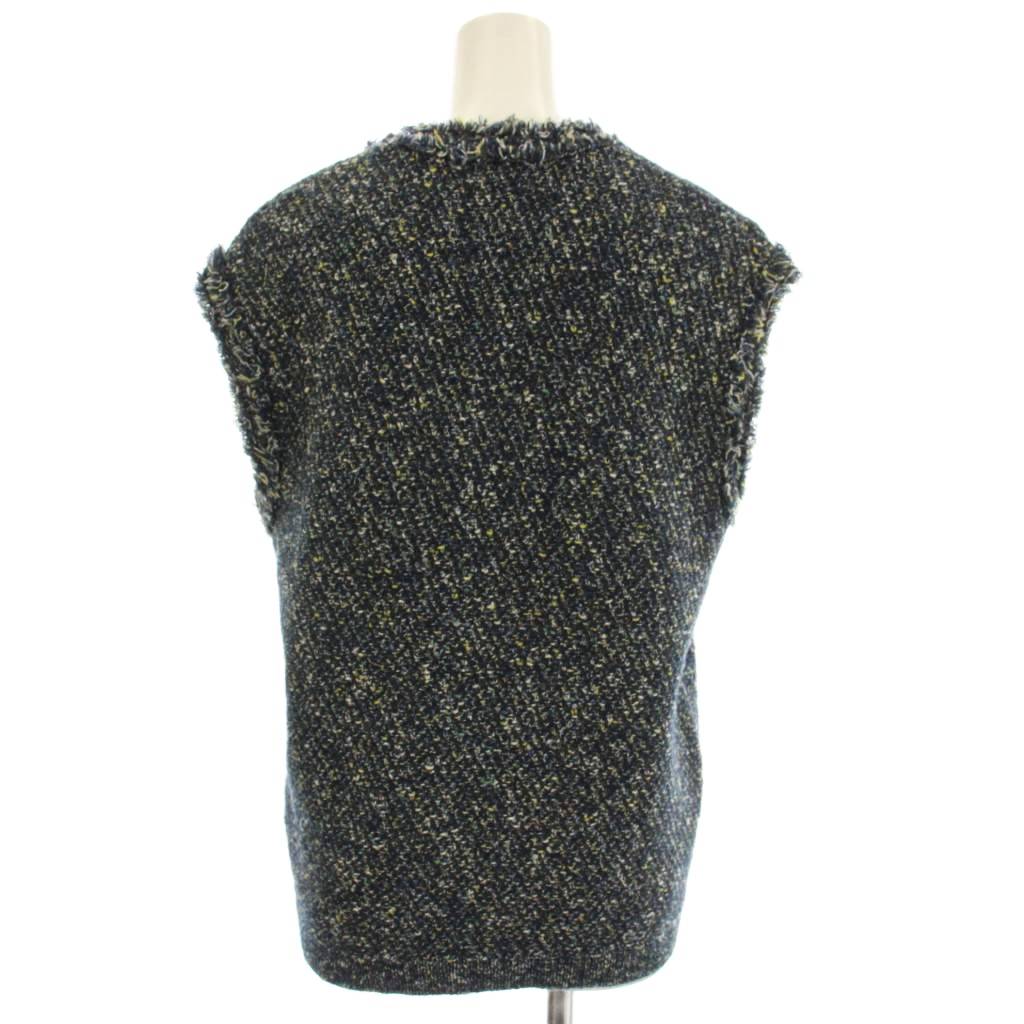 【中古】自由区 オンワード樫山 23AW ニット ベスト Vネック ツイード 38 ネイビー KRWMSW0465 /☆G レディース 【ベクトル 古着】 260417 auc-vector-20869698 ブランド古着の買取販売ベクトル サンプル画像2