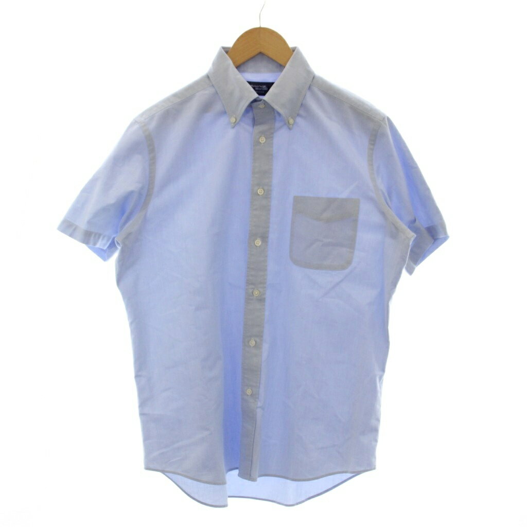 【中古】メーカーズシャツ カマクラ MAKER 039 S SHIRT 鎌倉 シャツ L 水色 ライトブルー 半袖 ボタンダウンカラー /LP メンズ 【ベクトル 古着】 260420