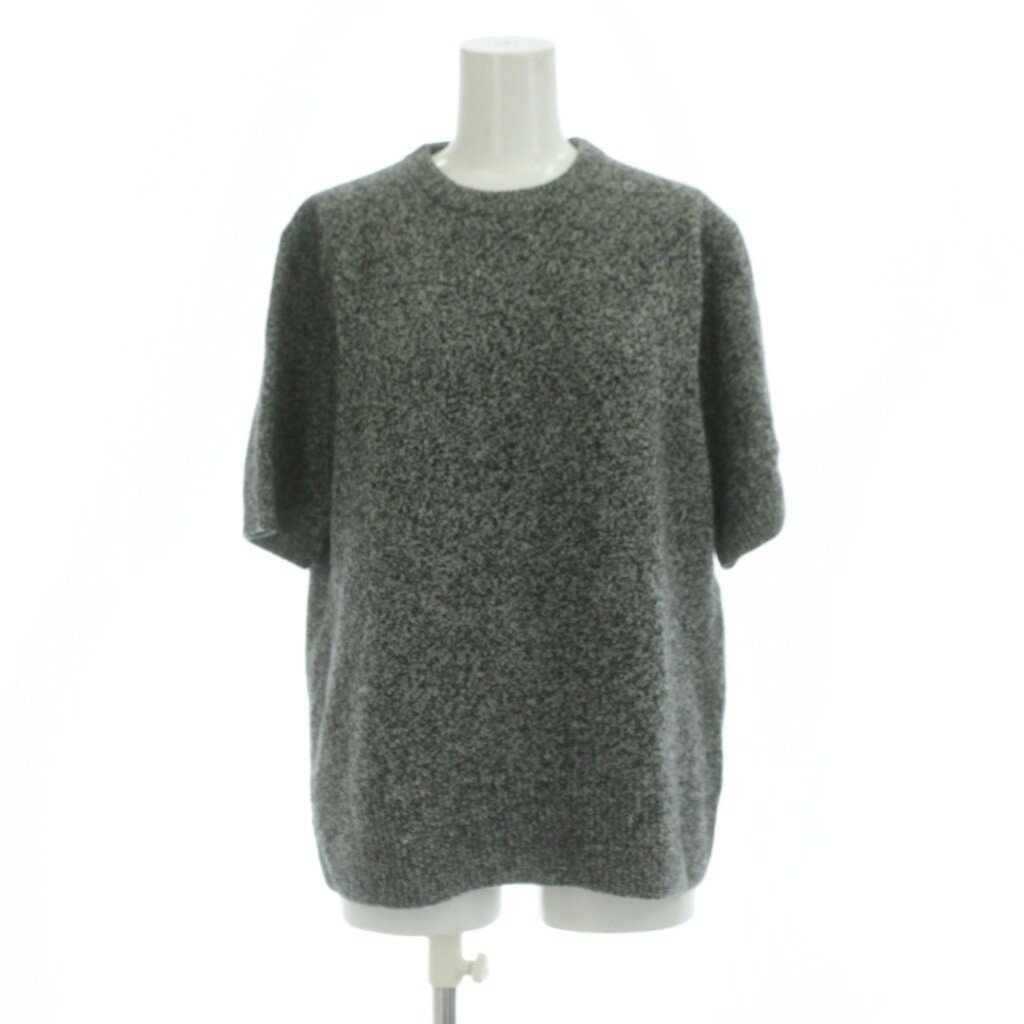 Rakuten - 【中古】ミラオーウェン Mila Owen 24AW ラムウールハーフスリーブニット セーター 1 グレー 半袖 杢調 09WNT244140 /JP レディース 【ベクトル 古着】 260418