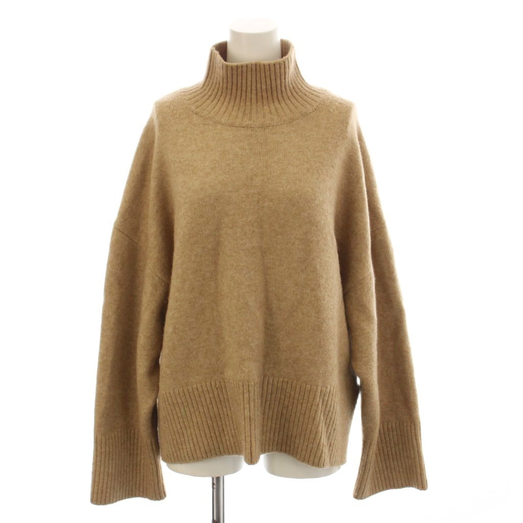 Three-Quarter Knit - 【中古】ミラオーウェン Mila Owen ニット セーター 1 茶色 ブラウン 無地 ハイネック 長袖 /LP レディース 【ベクトル 古着】 260422