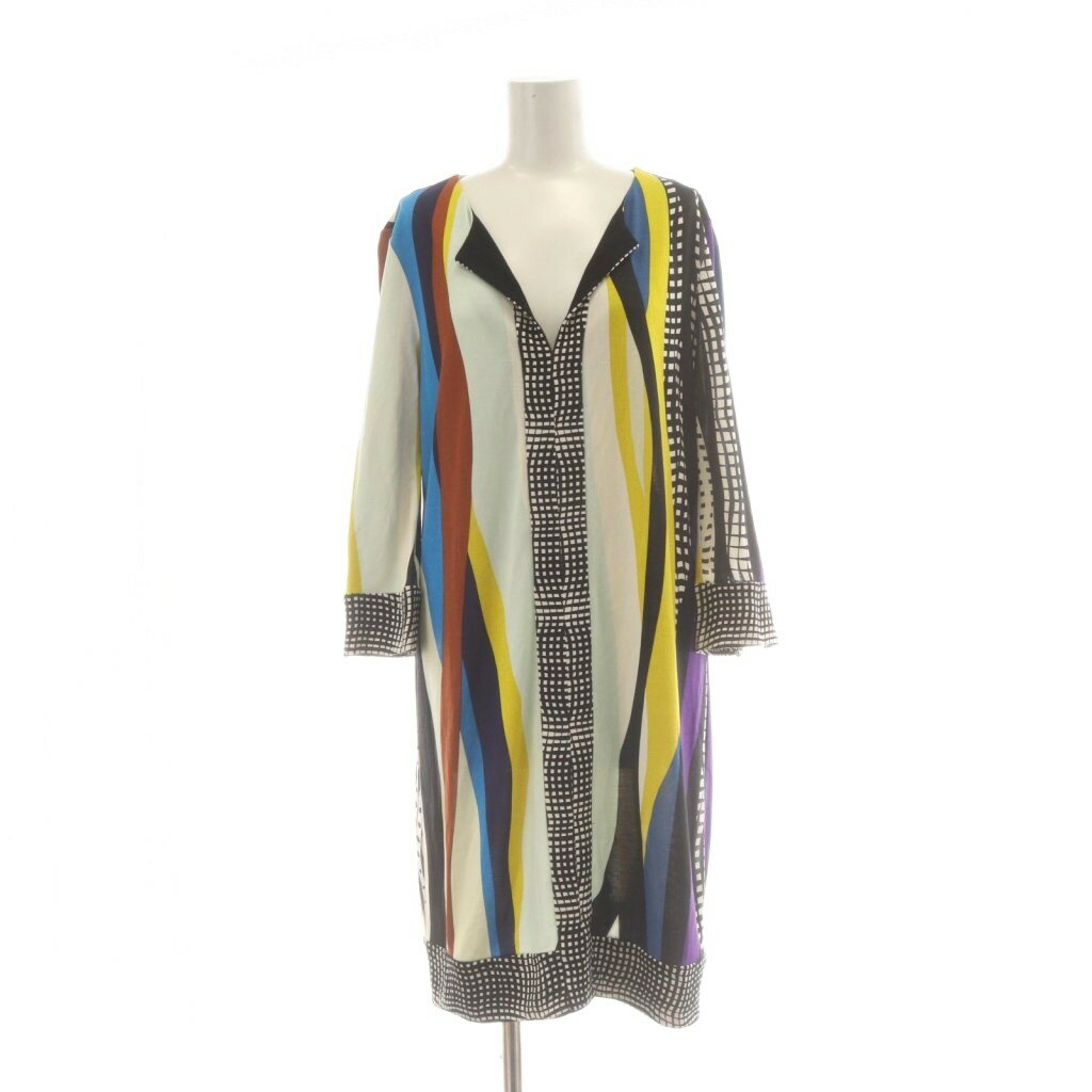樂天商城 - 【中古】ダイアンフォンファステンバーグ DIANE von FURSTENBERG ワンピース 8 ひざ丈 総柄 マルチカラー /AU レディース 【ベクトル 古着】 260424