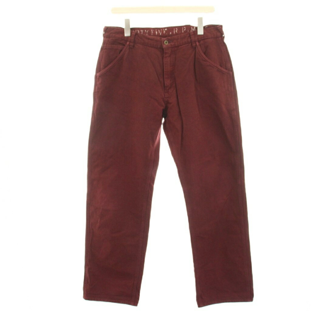 [Used] 45R 45rpm Denim Pants Jeans Straight 32 Bordeaux /HN Men's [Vector Used Clothing] 260423