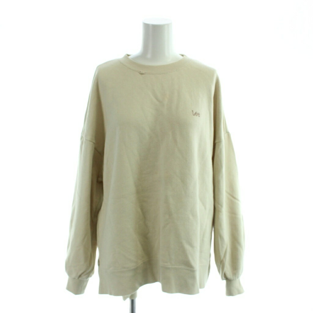 【中古】リー LEE x earth music&ecology トレーナー スウェット 長袖 クルーネック F ベージュ /AP ■MA レディース 【ベクトル 古着】 260423