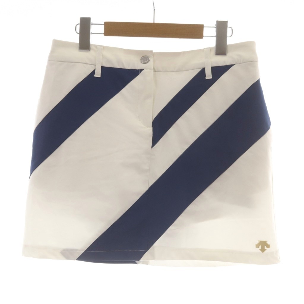 【中古】デサント DESCENTE GOLF ゴルフ キュロット スカート L 白 ホワイト ミニ丈 /AU レディース 【ベクトル 古着】 260424