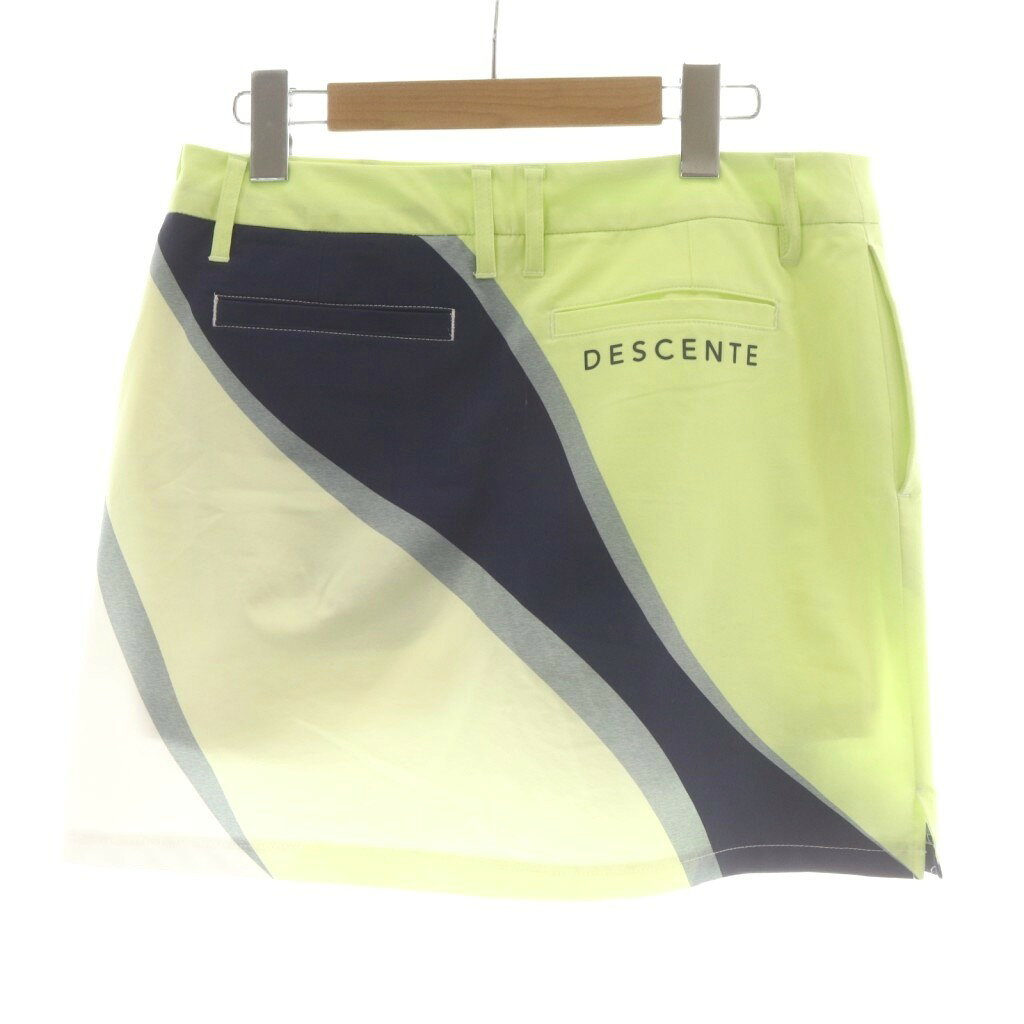 ブランド古着の買取販売ベクトルの【中古】デサント DESCENTE GOLF ゴルフ キュロット スカート L 黄緑 紺 ミニ /AU レディース 【ベクトル 古着】 260427｜アングル2