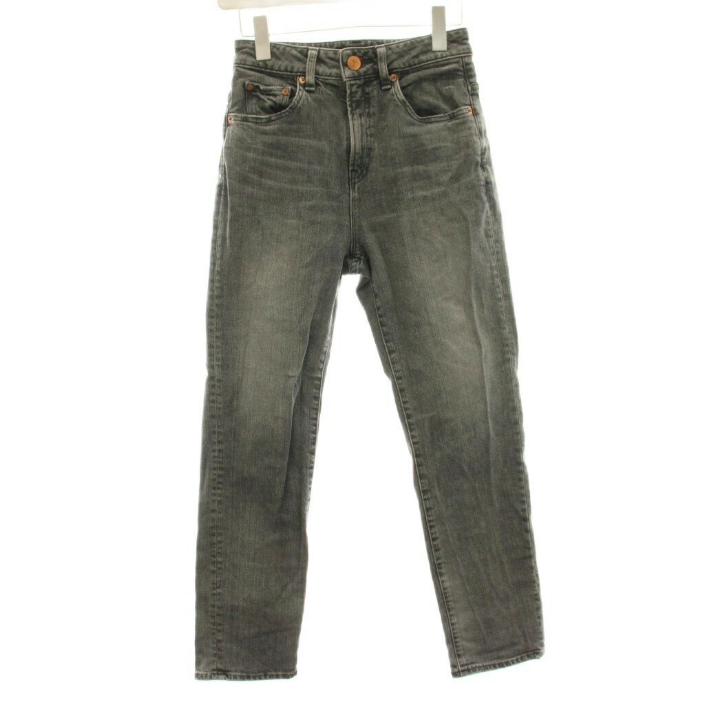 [Used] RED CARD TOMORROWLAND collaboration denim pants jeans, zip fly, used finish, size 22, gray, TL88528 /KU, women's. [Vector Used Clothing] 260427