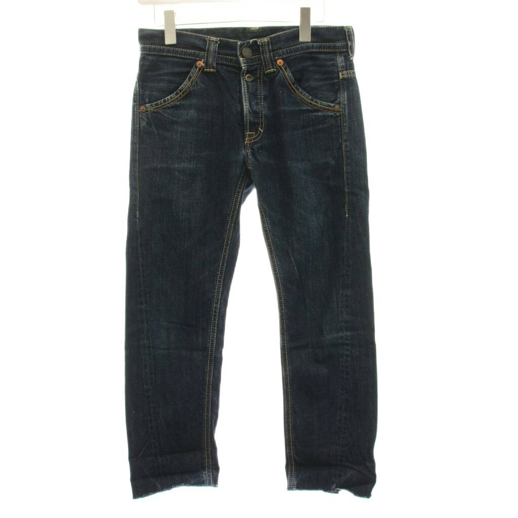 [Used] Domingo denim jeans, button fly, cut-off, size S, indigo /KU ■MA Women's [Vector Used Clothing] 260427