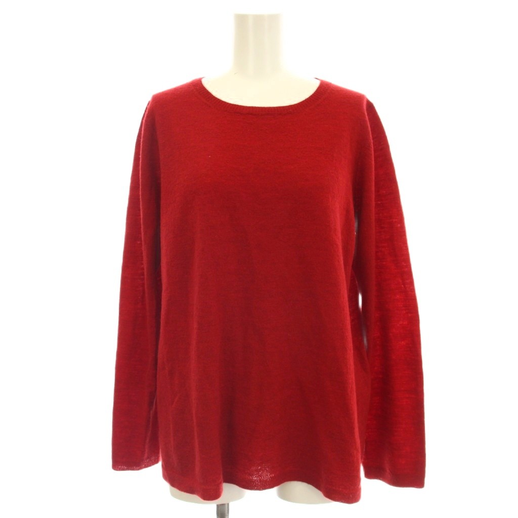 Three-Quarter Knit - 【中古】フォーティーファイブアールピーエム 45R 45rpm ニット ウール セーター 長袖 2 赤 レッド /☆G レディース 【ベクトル 古着】 260428