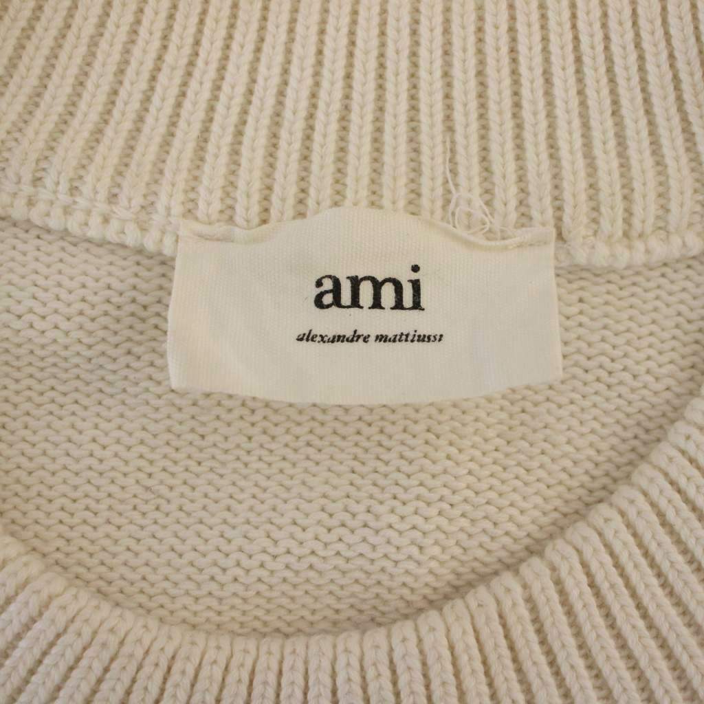 【中古】アミ アレクサンドル マテュッシ ami alexandre mattiussi ハートAロゴクルーネックニット カットソー 長袖 M 白 A21HK009.016 /BM メンズ レディース 【ベクトル 古着】 260428 auc-vector-20897247 ブランド古着の買取販売ベクトル サンプル画像3