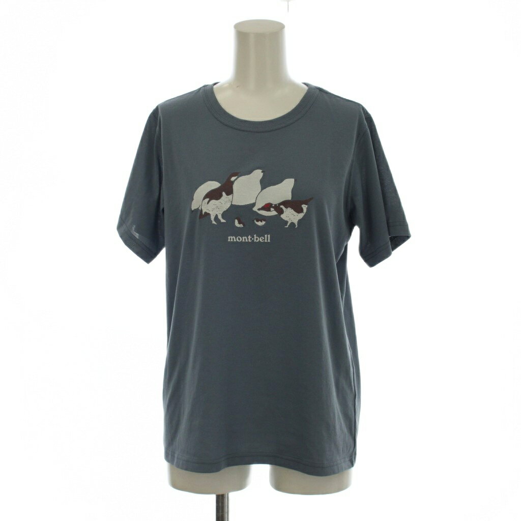 樂天商城 - 【中古】モンベル Montbell Tシャツ カットソー L 青 ブルー イラストプリント ラウンドネック 半袖 /LP レディース 【ベクトル 古着】 260428