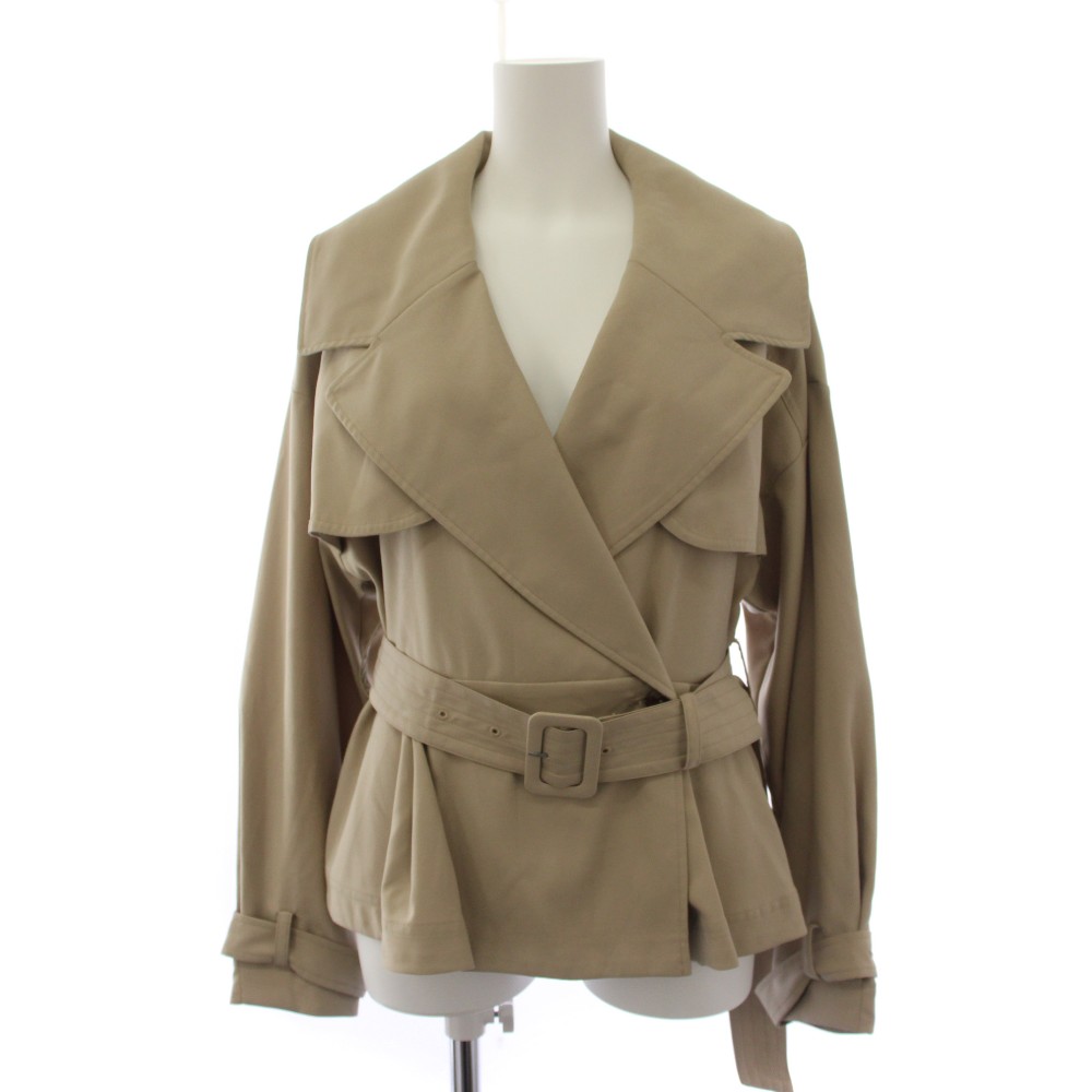 Rakuten - 【中古】ハーリップトゥ Her lip to Everyday Belted Trench Jacket トレンチコート ショート丈 M ベージュ 1223307041 /BM レディース 【ベクトル 古着】 260502