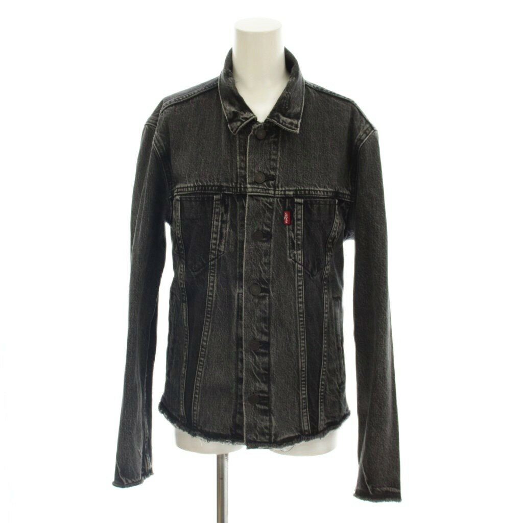 【中古】リーバイス Levi's デニムジャケット Gジャン 上着 S グレー 無地 長袖 /LP レディース 【ベクトル 古着】 260504