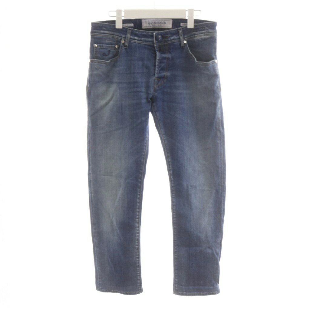 [Used] Jacob Cohen denim jeans, button fly, size 33, blue /AN75, men's [Vector Used Clothing] 260507