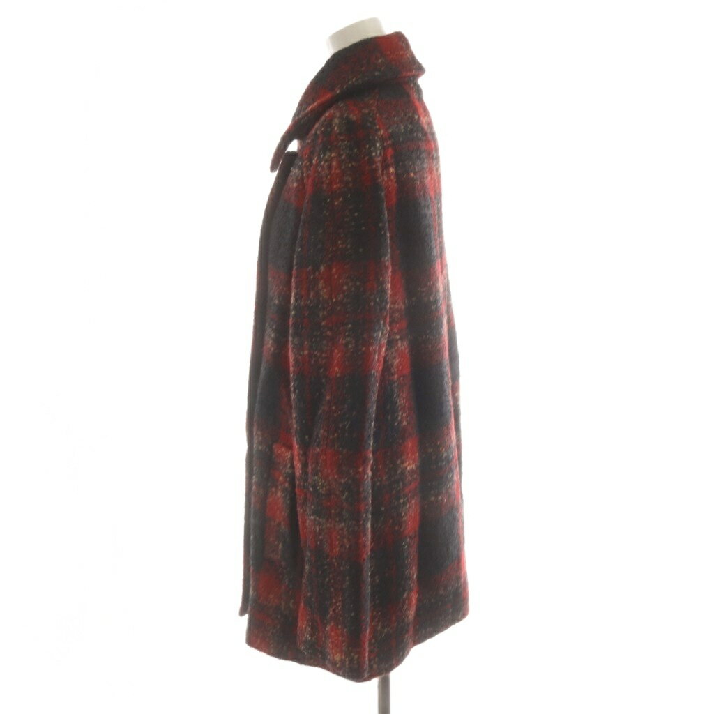 【中古】マックスマーラステュディオ Max Mara Studio コート ミドル丈 チェック柄 アルパカ混 アウター 42 赤 レッド 黒 ブラック 60860723000 /AN65 レディース 【ベクトル 古着】 260507 auc-vector-20906654 ブランド古着の買取販売ベクトル サンプル画像2