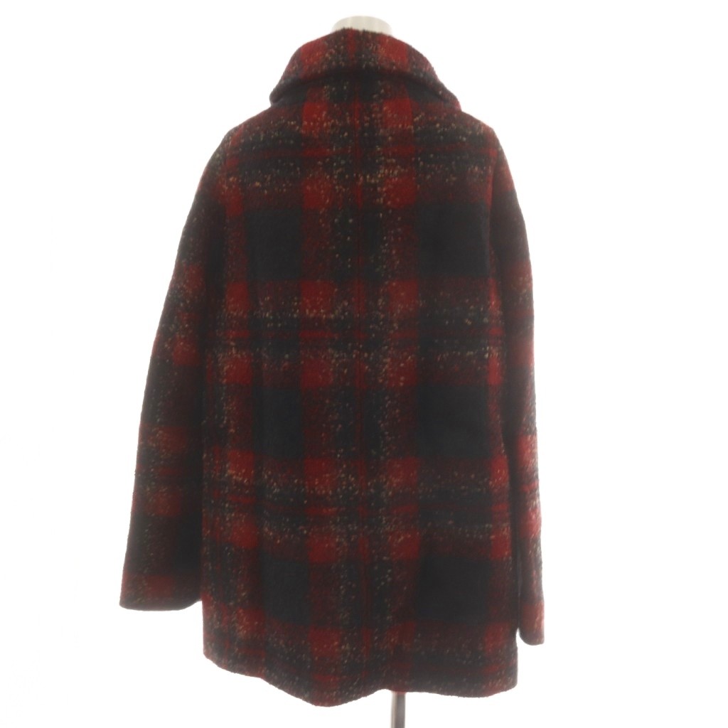 【中古】マックスマーラステュディオ Max Mara Studio コート ミドル丈 チェック柄 アルパカ混 アウター 42 赤 レッド 黒 ブラック 60860723000 /AN65 レディース 【ベクトル 古着】 260507 auc-vector-20906654 ブランド古着の買取販売ベクトル サンプル画像3