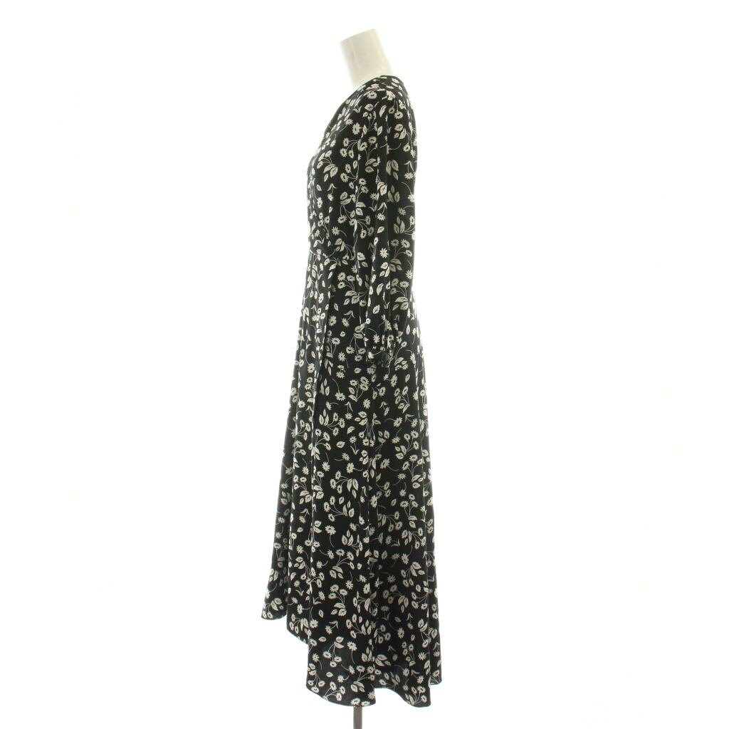 【中古】ミラオーウェン Mila Owen 19SS ワンピース 0 黒 ブラック 花柄 Vネック 長袖 /DU レディース 【ベクトル 古着】 260507 auc-vector-20923922 ブランド古着の買取販売ベクトル サンプル画像2