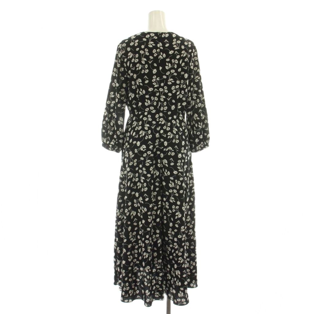 【中古】ミラオーウェン Mila Owen 19SS ワンピース 0 黒 ブラック 花柄 Vネック 長袖 /DU レディース 【ベクトル 古着】 260507 auc-vector-20923922 ブランド古着の買取販売ベクトル サンプル画像3