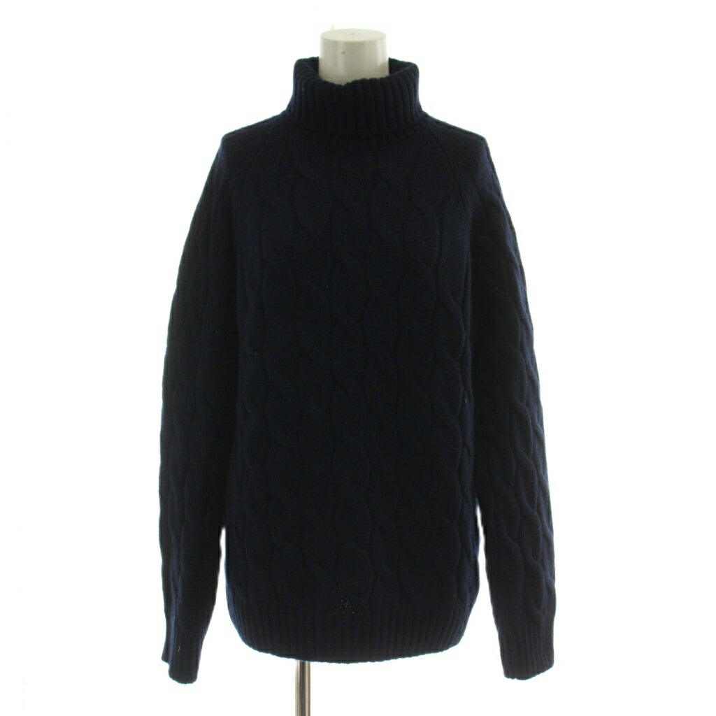 【中古】グランサッソ GRAN SASSO ニット セーター 紺 長袖 タートルネック 1311722622 /GG レディース 【ベクトル 古着】 260507