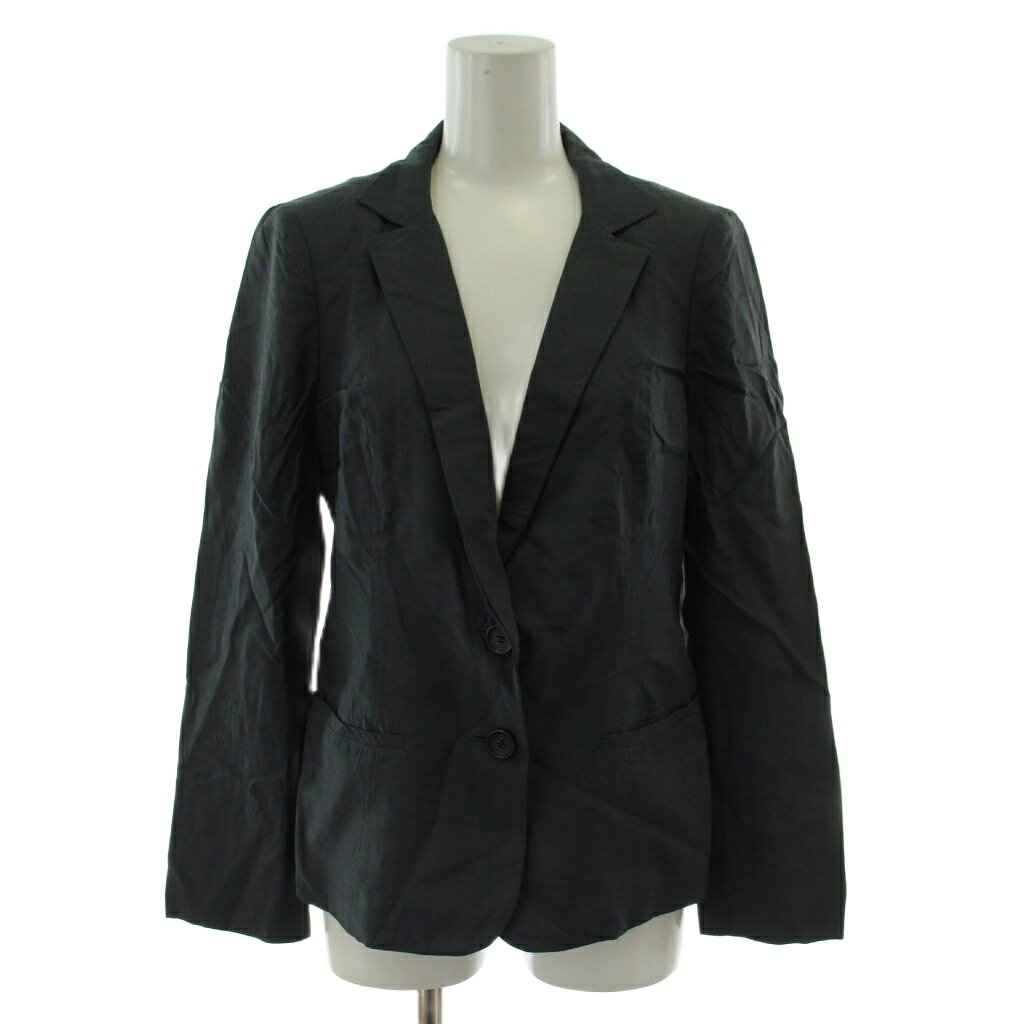トラサルディ TRUSSARDI トゥルー トラサルディTRU TRUSSARDI テーラードジャケット 上着 38 グレー 長袖 無地 /GG レディース  260509