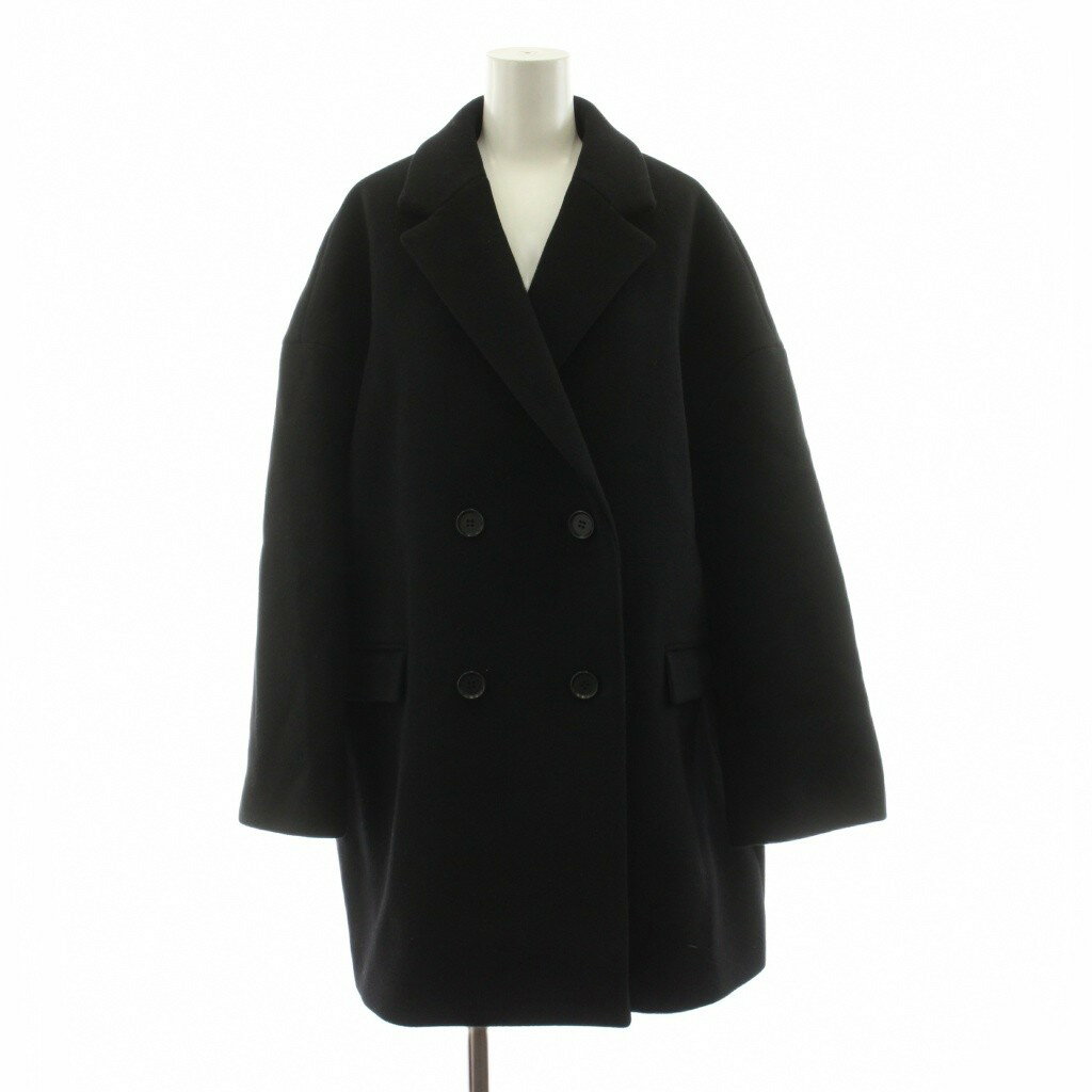 乐天商城 - 【中古】ノーブル NOBLE 24AW MTRオーバーPコート ピーコート ミドル丈 ウール カシミヤ混 黒 ブラック 24020240105040 /KU レディース 【ベクトル 古着】 260512