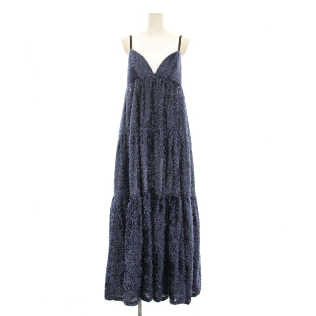 Rakuten - 【中古】ハープラハ Her Praha キャミソール ワンピース ロング F 青 ブルー シャギー マキシ丈 /YM レディース 【ベクトル 古着】 260511