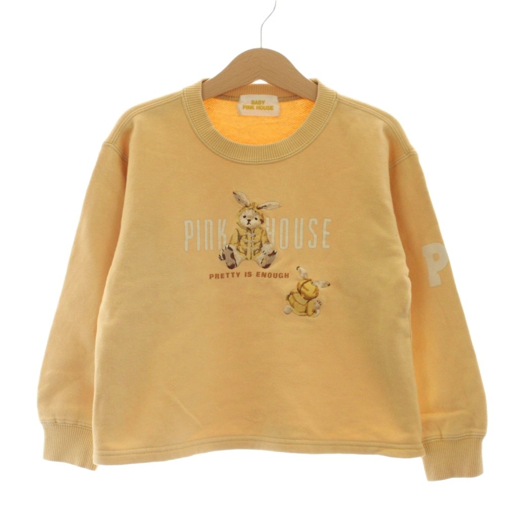 【中古】ベビーピンクハウス BABY PINK HOUSE トレーナー 子ども服 女の子 M 黄色 ...