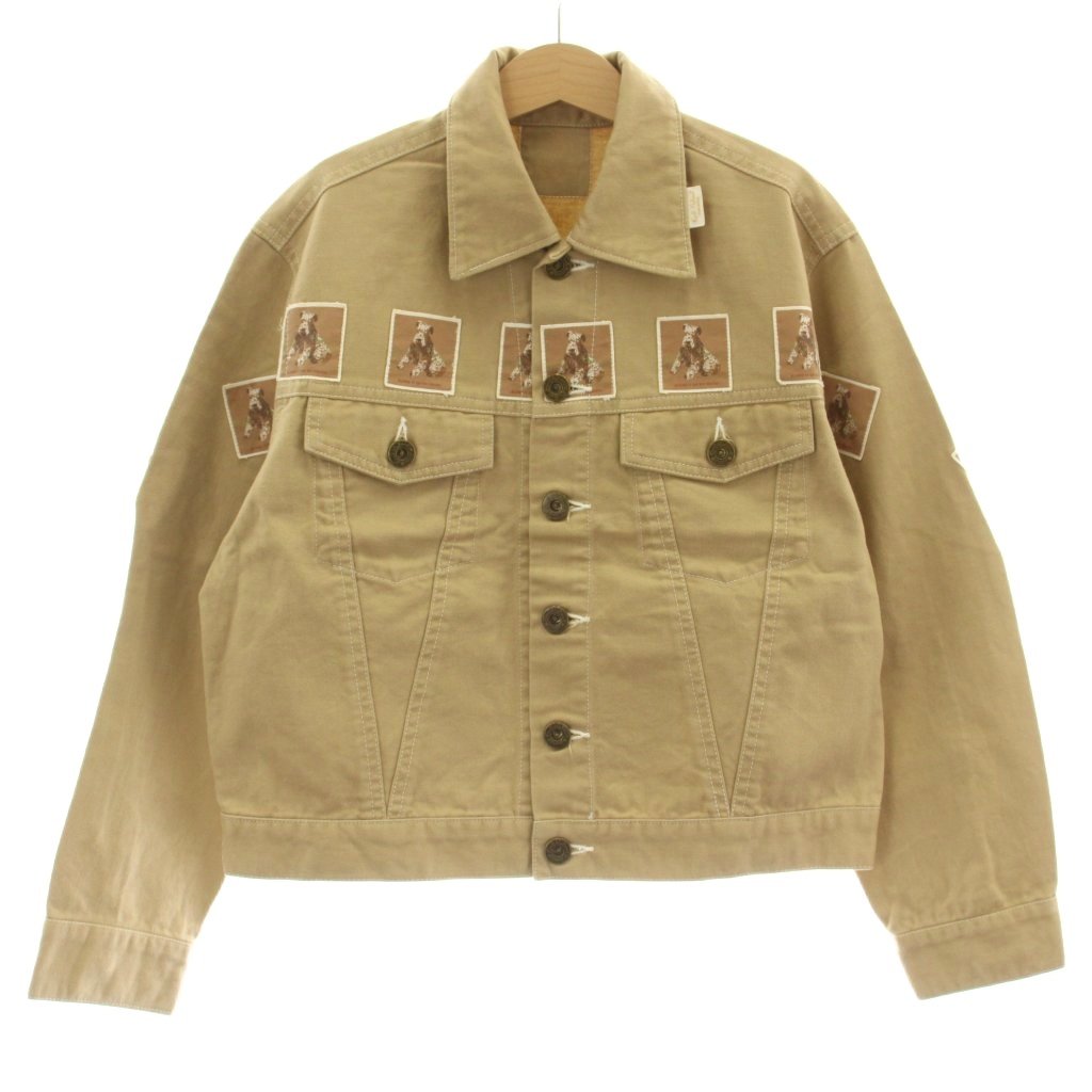 【中古】カールヘルム Karl Helmut 子ども服（男の子用） XL ベージュ 長袖 犬柄 襟付き P058EFJ02C /DU キッズ 【ベクトル 古着】 260513