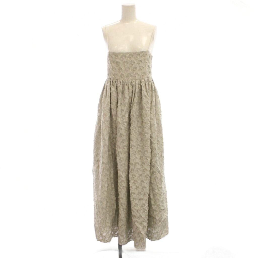 ドレスレイブ DRESSLAVE キャミワンピース グレー 凹凸柄 ロング丈 /JP レディース  260513